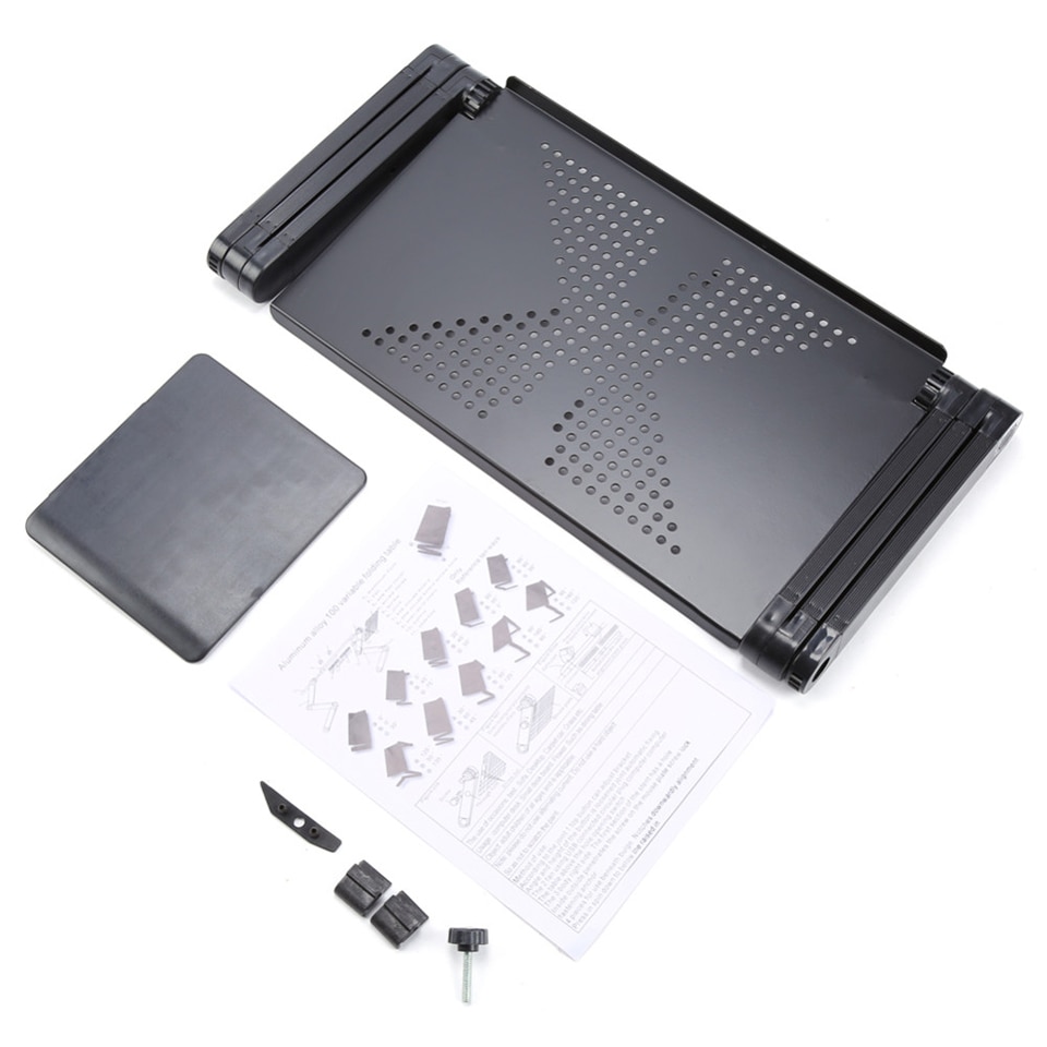 Adjustable Aluminum Laptop Stand with Mouse Pad