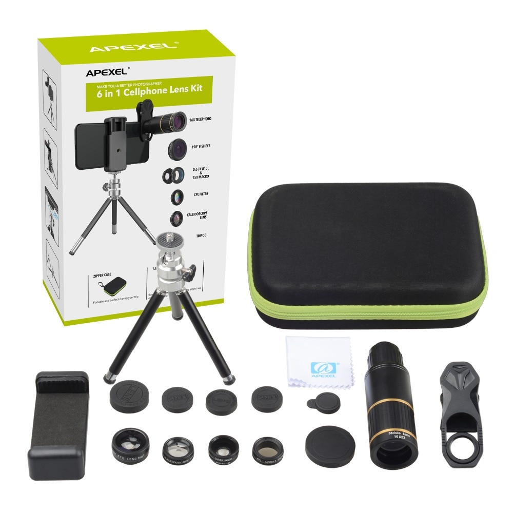 Universal Phone Camera Lenses Kit with Bluetooth Shutter