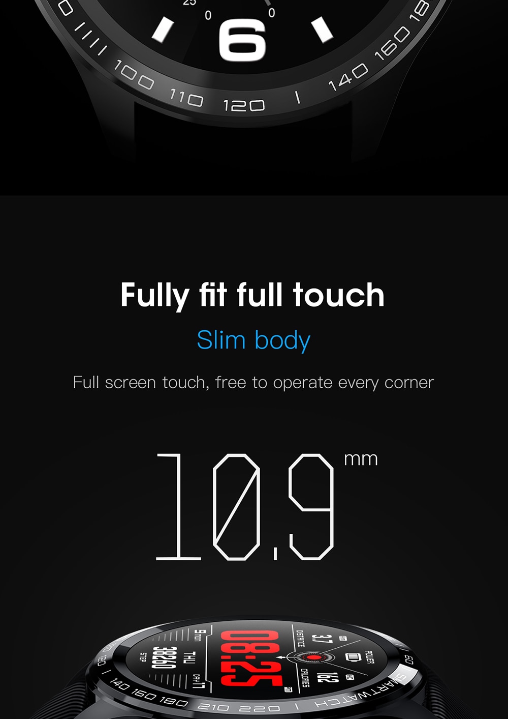 Waterproof Full Screen Smart Watch for Men