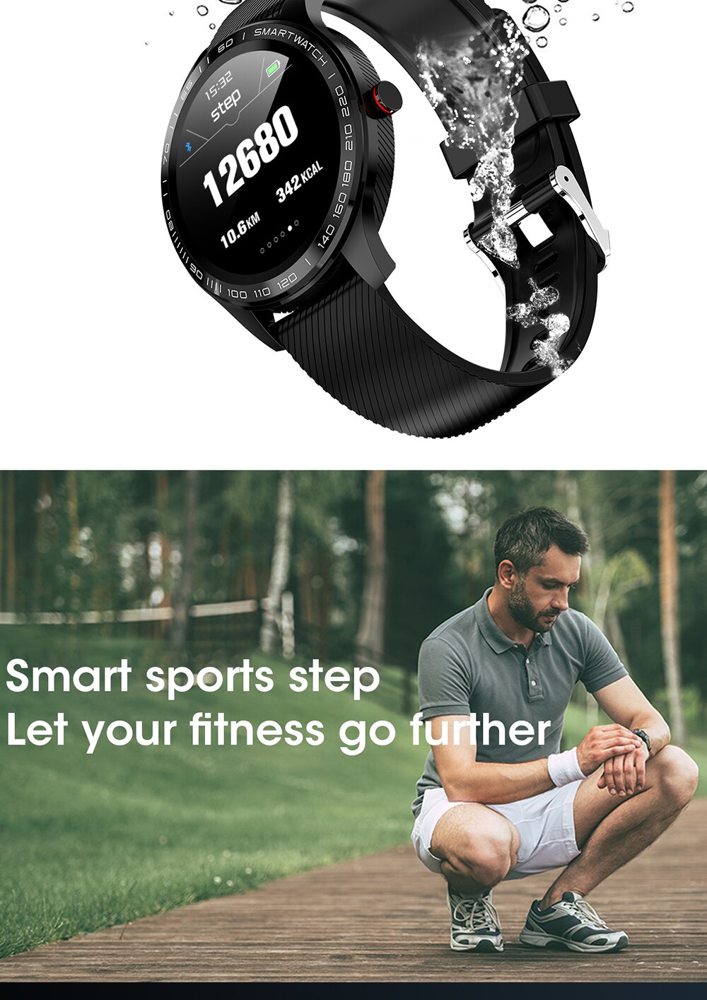 Waterproof Full Screen Smart Watch for Men