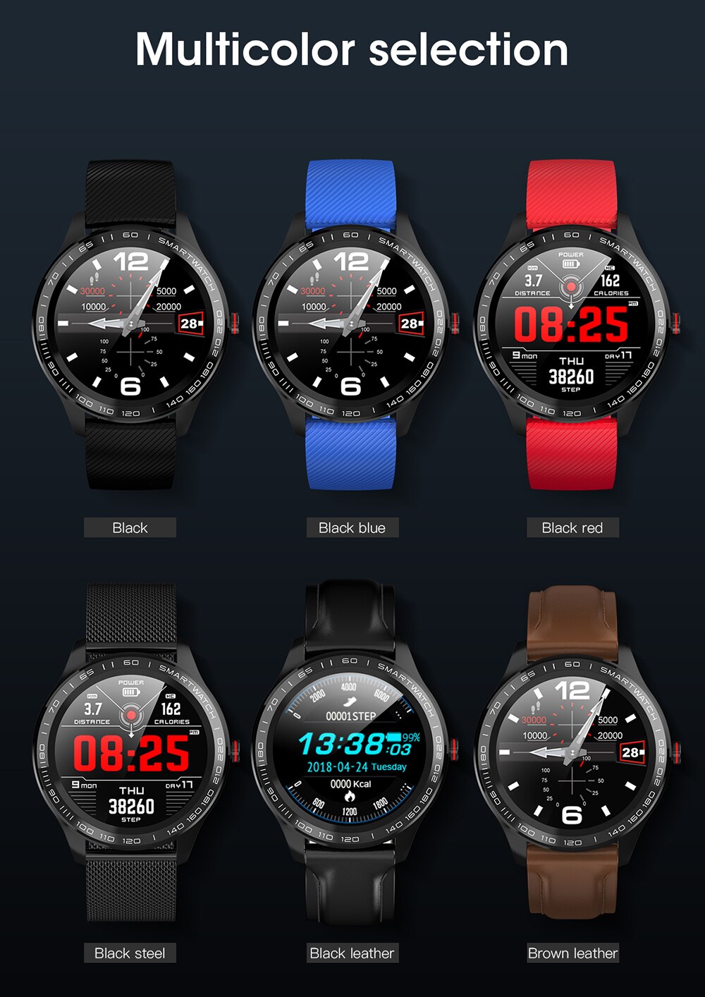Waterproof Full Screen Smart Watch for Men
